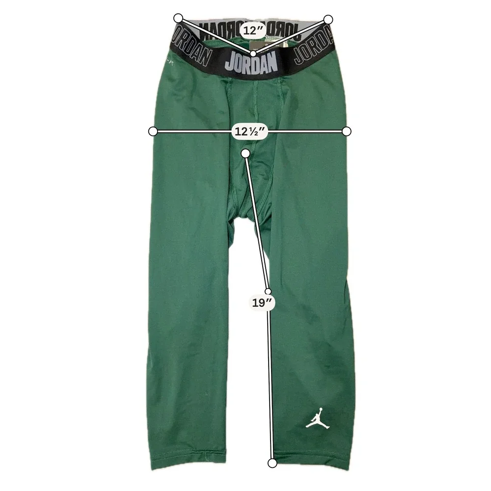 Jordan Training Dri-FIT Compression Tights Mens Medium Green Leggings 885868  N2
